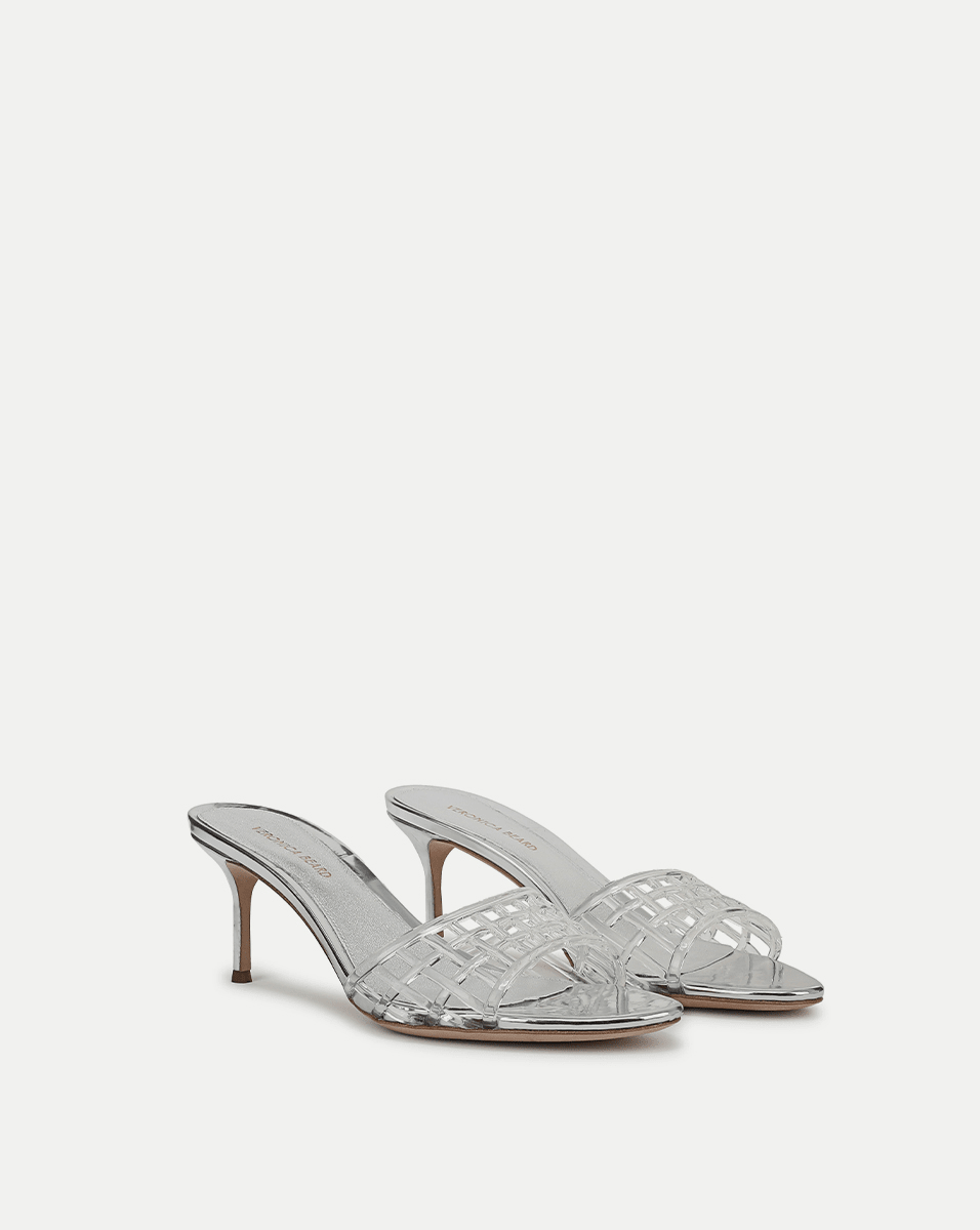 Veronica Beard Tia Jelly Sandal - Clear/Silver