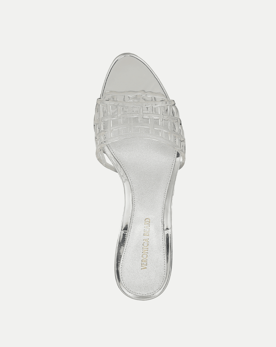 Veronica Beard Tia Jelly Sandal - Clear/Silver