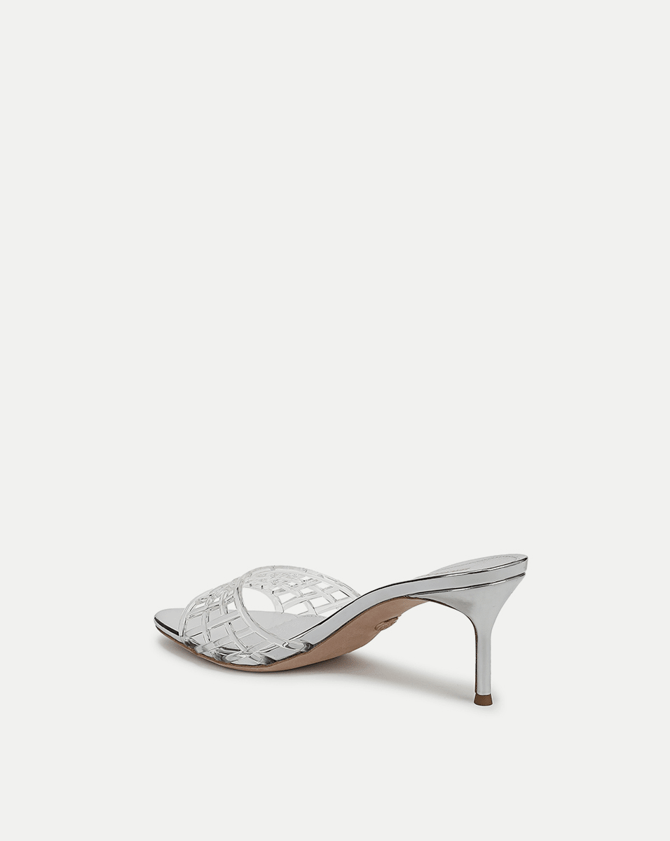Veronica Beard Tia Jelly Sandal - Clear/Silver