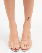 Veronica Beard Tia Jelly Sandal - Clear/Silver