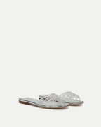 Veronica Beard Maris Jelly Sandal - Clear/Silver