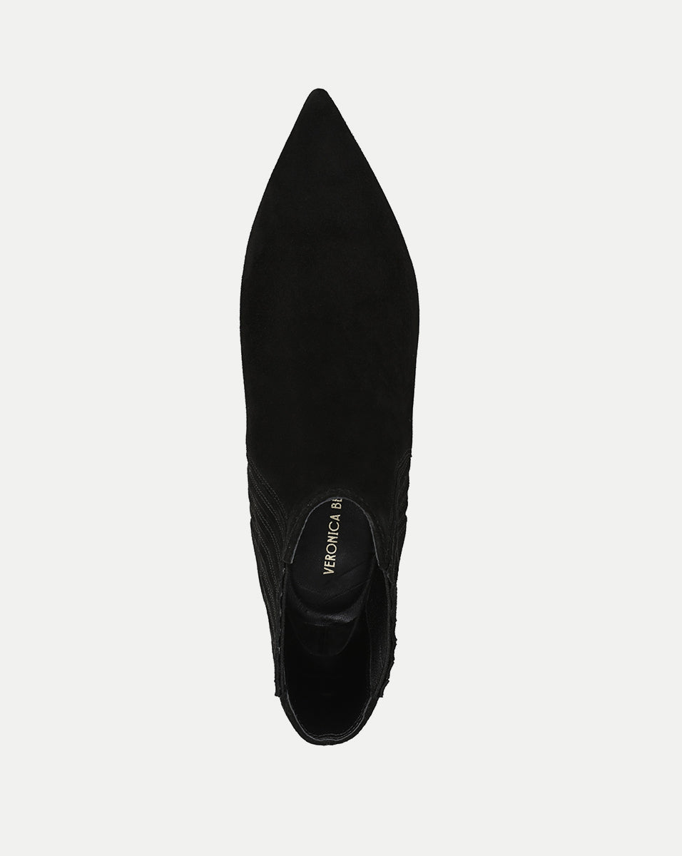 Veronica Beard Lisa Kitten-Heel Ankle Boot - Black