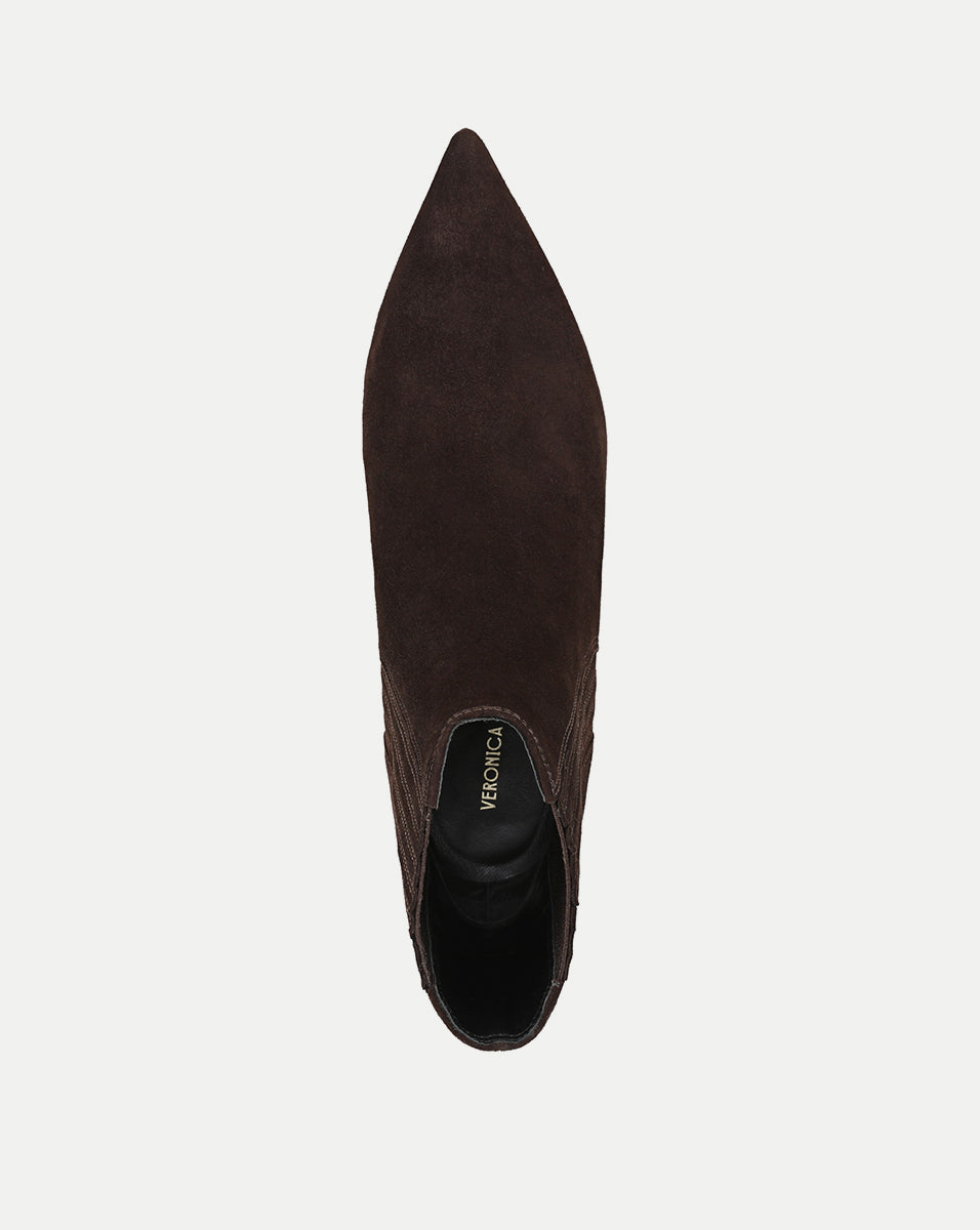 Veronica Beard Lisa Kitten-Heel Ankle Boot - Espresso