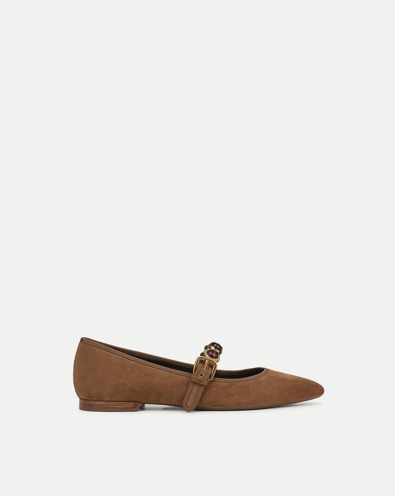 Veronica Beard Selene Embellished Flat - Hazelwood