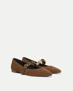 Veronica Beard Selene Embellished Flat - Hazelwood