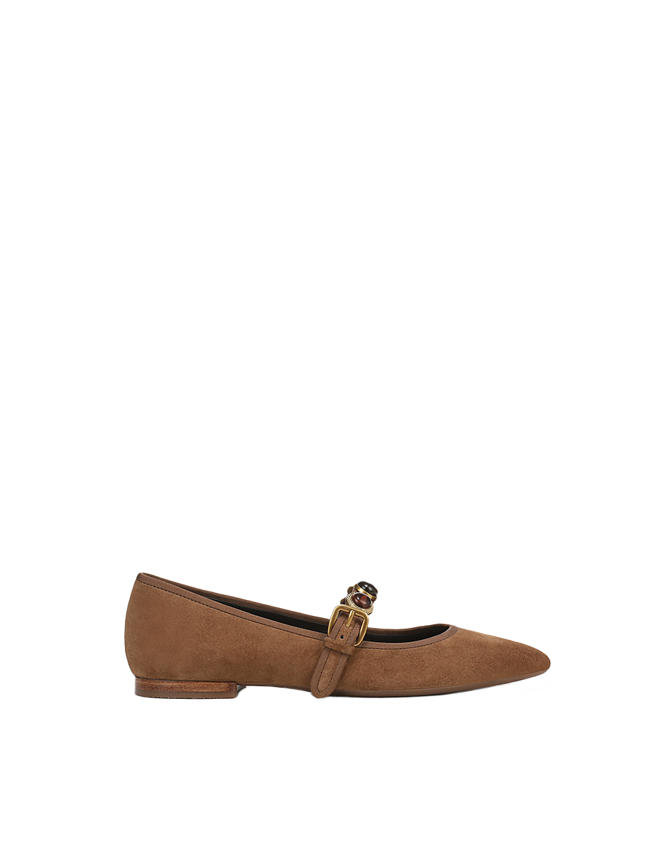 Veronica Beard Selene Embellished Flat - Hazelwood