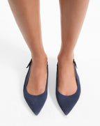 Veronica Beard Shina Slingback Flat - Navy