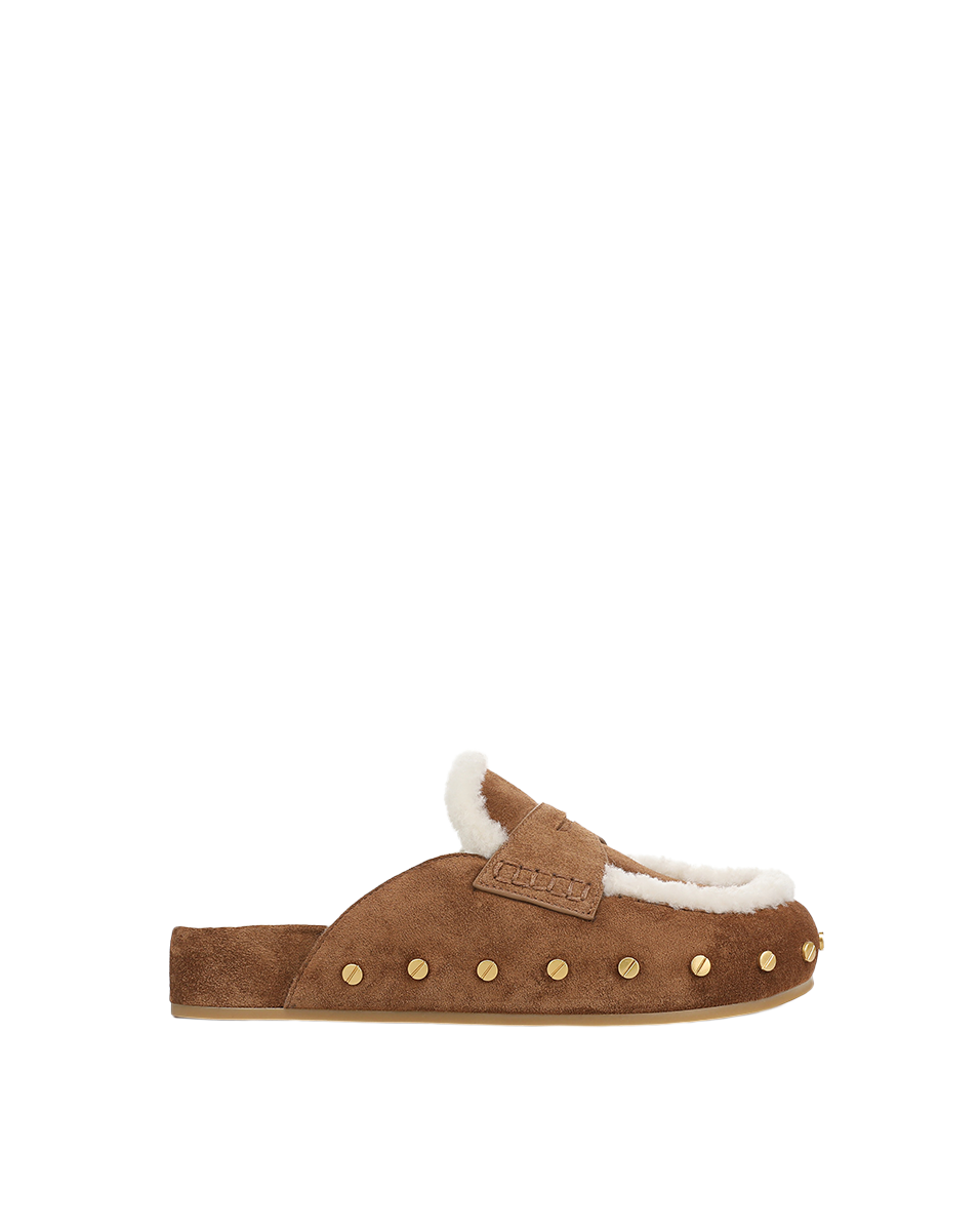 Veronica Beard Fenix Shearling Mule - Hazelwood