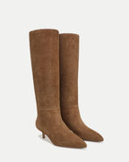 Veronica Beard Lisa Kitten-Heel Boot | Wide-Calf - Hazelwood