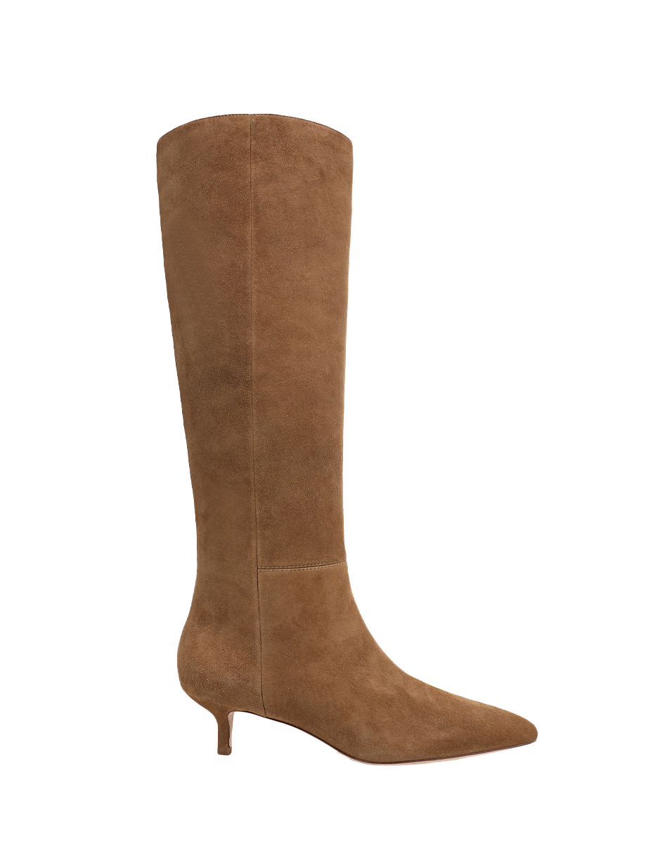 Veronica Beard Lisa Kitten-Heel Boot | Wide-Calf - Hazelwood