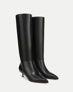Veronica Beard Lisa Kitten-Heel Boot | Wide-Calf - Black