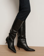 Veronica Beard Lisa Kitten-Heel Boot | Wide-Calf - Black