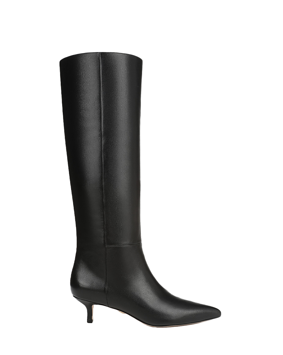 Veronica Beard Lisa Kitten-Heel Boot | Wide-Calf - Black