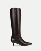 Veronica Beard Lisa Kitten-Heel Boot - Dark Raisin