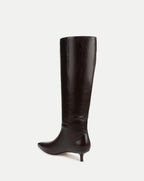 Veronica Beard Lisa Kitten-Heel Boot - Dark Raisin