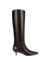 Veronica Beard Lisa Kitten-Heel Boot - Dark Raisin