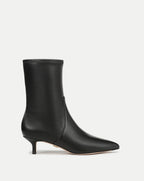 Veronica Beard Lisa Stretch Kitten-Heel Ankle Boot - Black