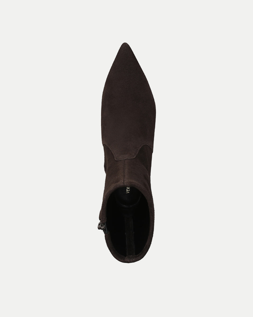 Veronica Beard Lisa Stretch Kitten-Heel Ankle Boot - Espresso