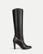 Veronica Beard Tarian Tall Chain Boot - Black