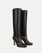Veronica Beard Tarian Tall Chain Boot - Black