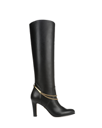 Veronica Beard Tarian Tall Chain Boot - Black