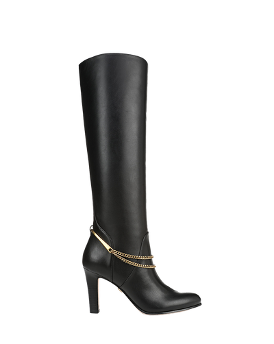 Veronica Beard Tarian Tall Chain Boot - Black