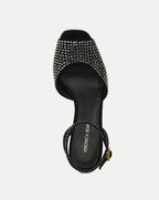 Veronica Beard Brianne Crystal Platform Sandal - Black