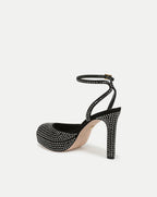 Veronica Beard Brianne Crystal Platform Sandal - Black