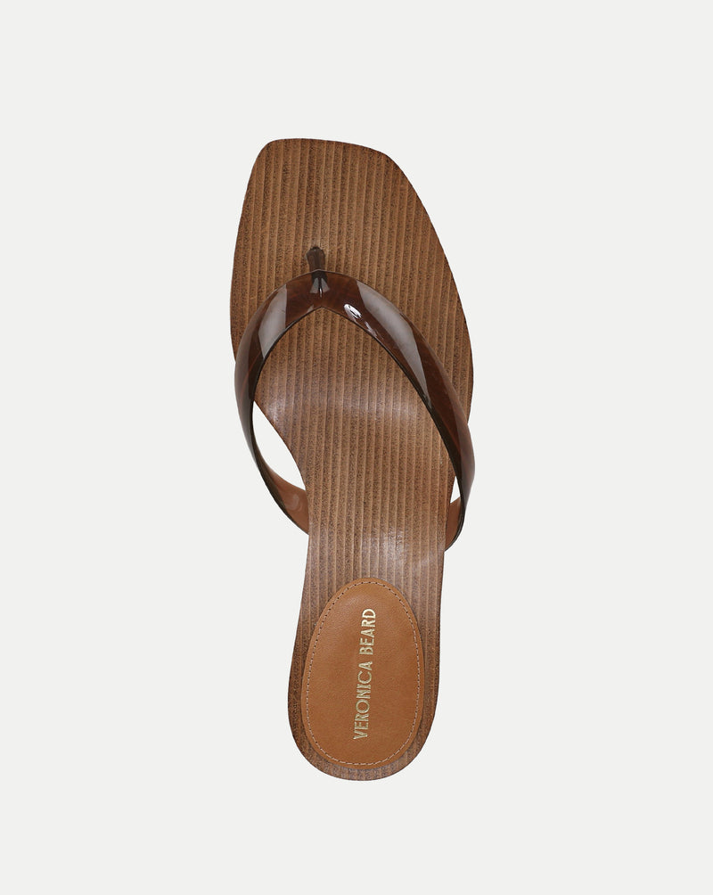Veronica Beard Clea Jelly Kitten-Heel Sandal - Hazelwood