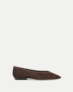 Veronica Beard Bancroft Suede Flat - Espresso