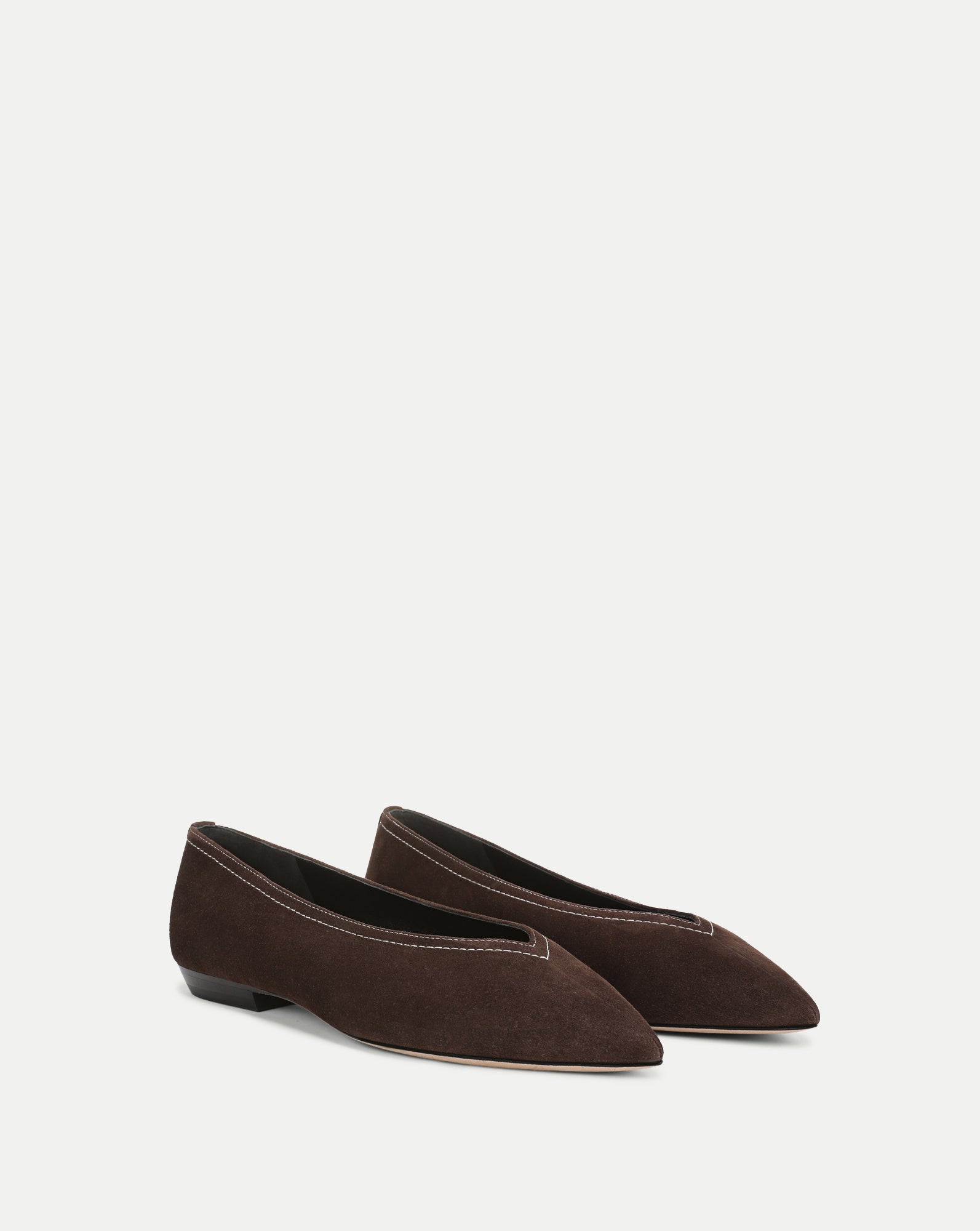 Veronica Beard Bancroft Suede Flat - Espresso
