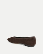 Veronica Beard Bancroft Suede Flat - Espresso