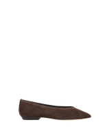 Veronica Beard Bancroft Suede Flat - Espresso