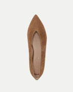 Veronica Beard Bancroft Suede Flat - Chestnut