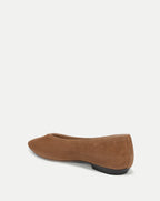 Veronica Beard Bancroft Suede Flat - Chestnut