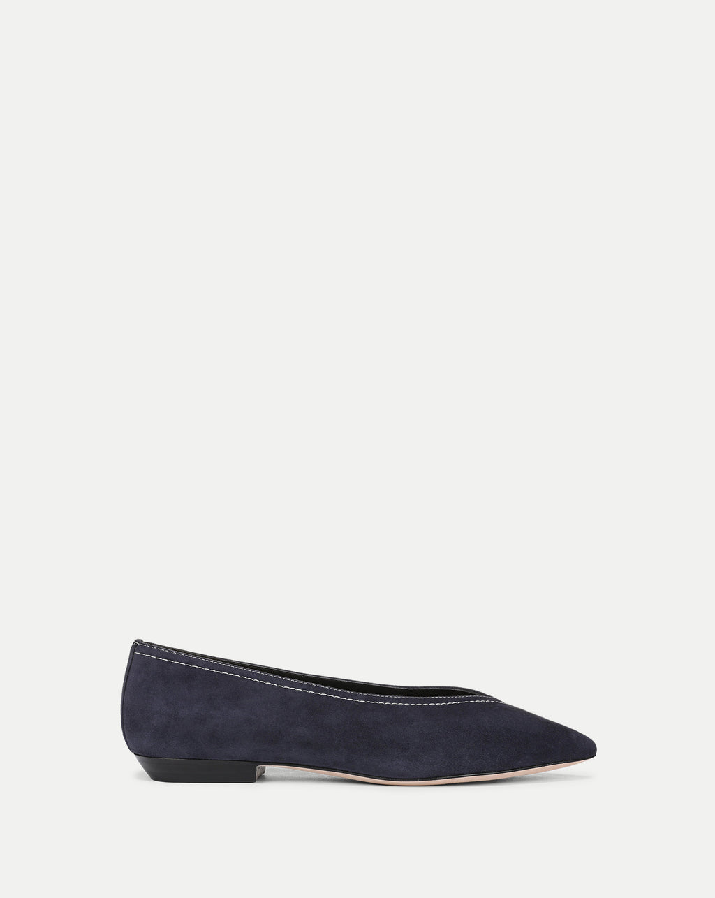 Veronica Beard Bancroft Suede Flat - Navy