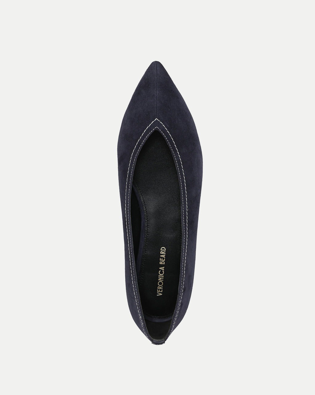 Veronica Beard Bancroft Suede Flat - Navy