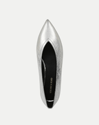Veronica Beard Bancroft Metallic Flat - Silver