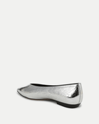Veronica Beard Bancroft Metallic Flat - Silver