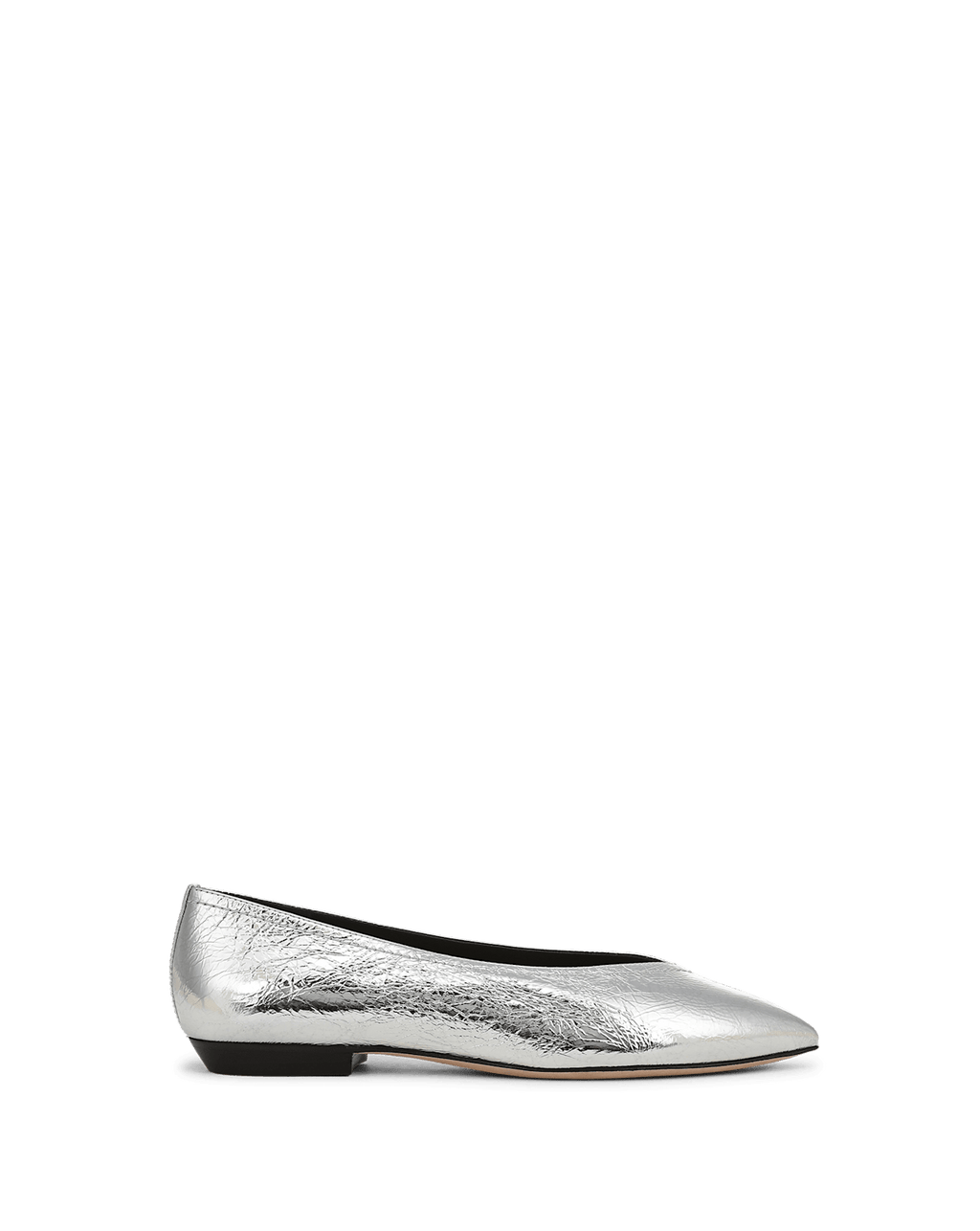 Veronica Beard Bancroft Metallic Flat - Silver