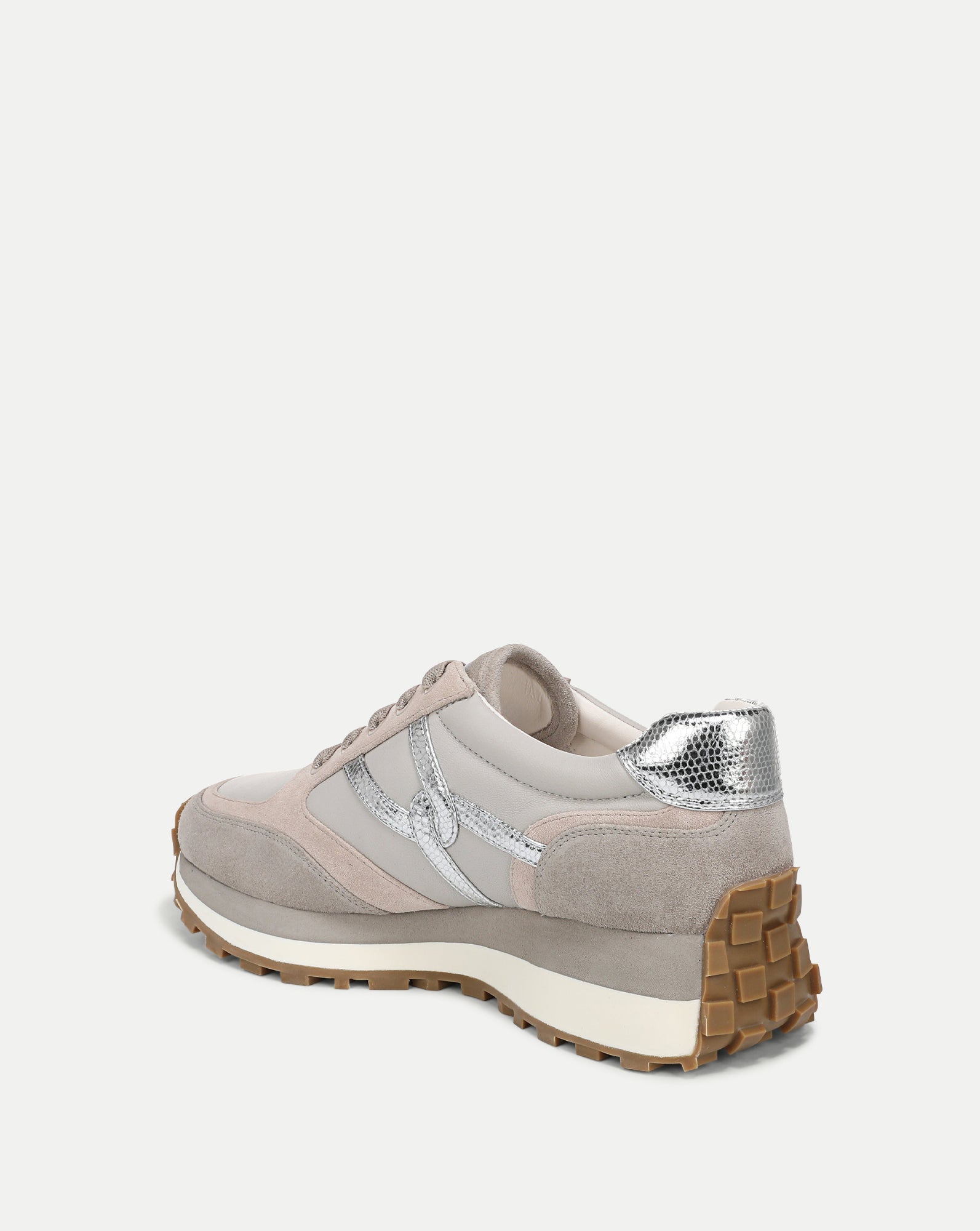 Veronica Beard Valentina Suede Sneaker - Grey Multi