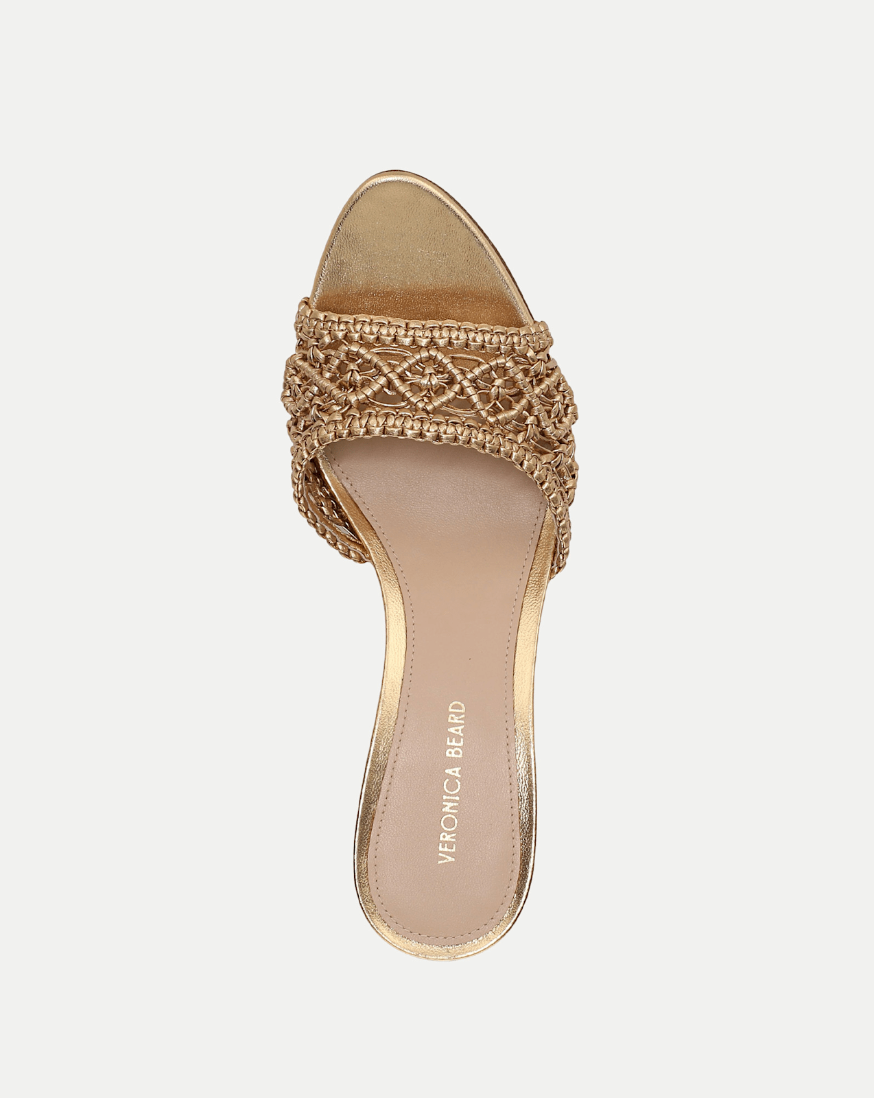 Veronica Beard Tia Macrame Sandal - Pale Gold