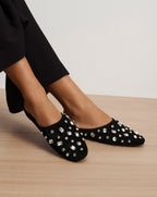 Veronica Beard Narcisa Embellished Mule - Black