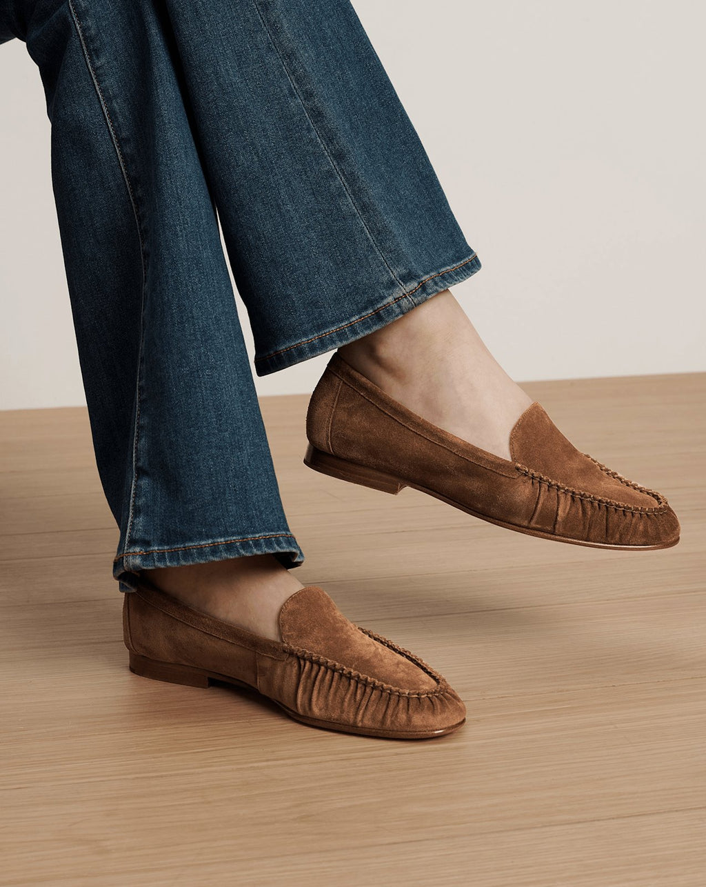 Veronica Beard Prilla Suede Loafer - Chestnut