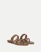Veronica Beard Salva Dash Flat Sandal - Chestnut