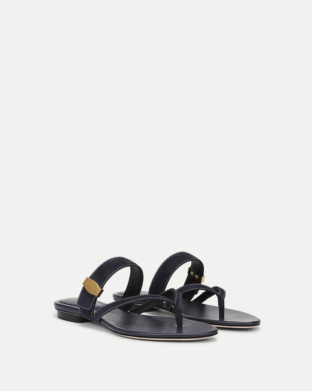 Veronica Beard Salva Dash Flat Sandal - Navy