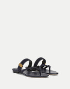 Veronica Beard Salva Dash Flat Sandal - Navy