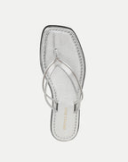 Veronica Beard Clea Jelly Flip-Flop Sandal - Silver/Clear