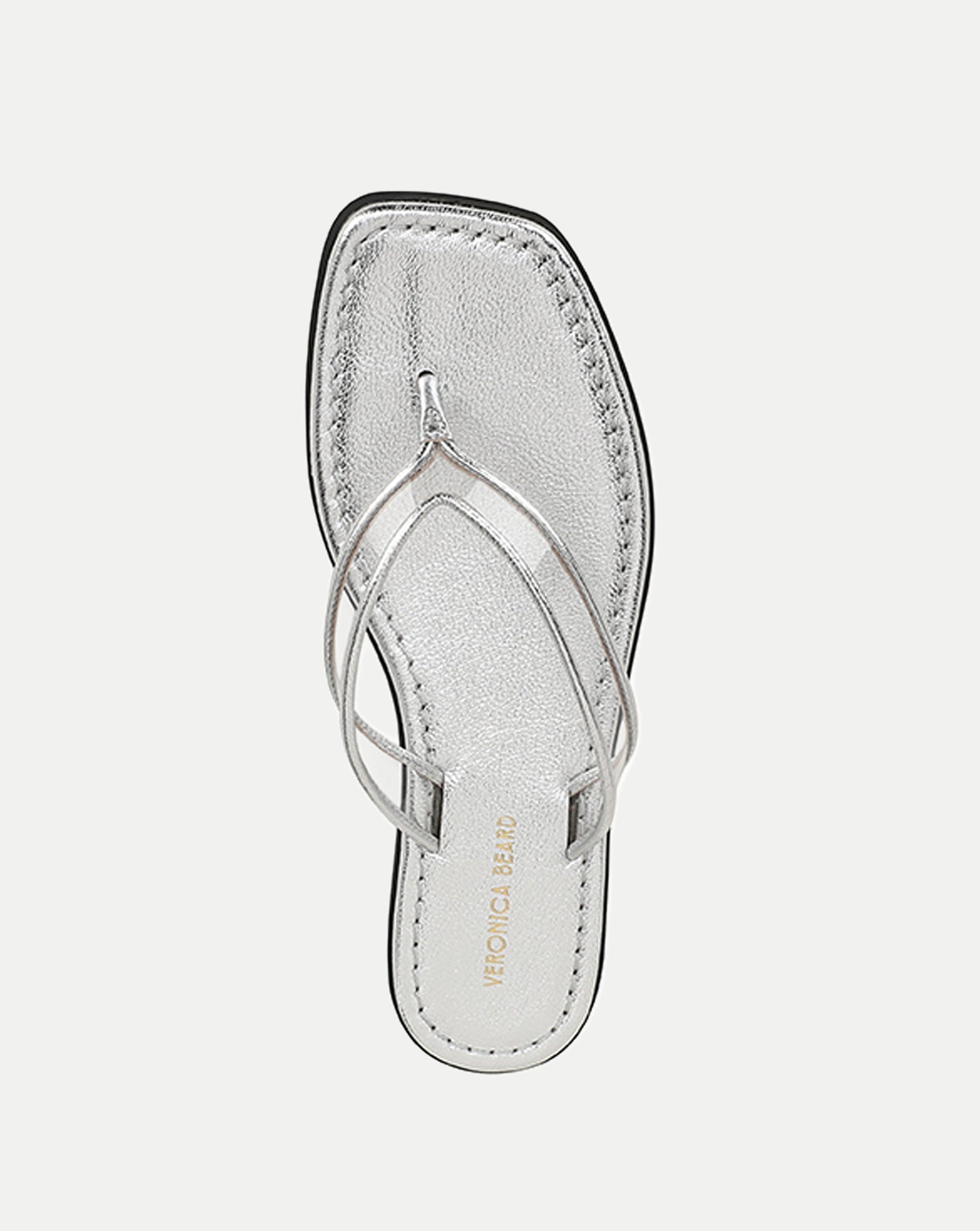 Veronica Beard Clea Jelly Flip-Flop Sandal - Silver/Clear