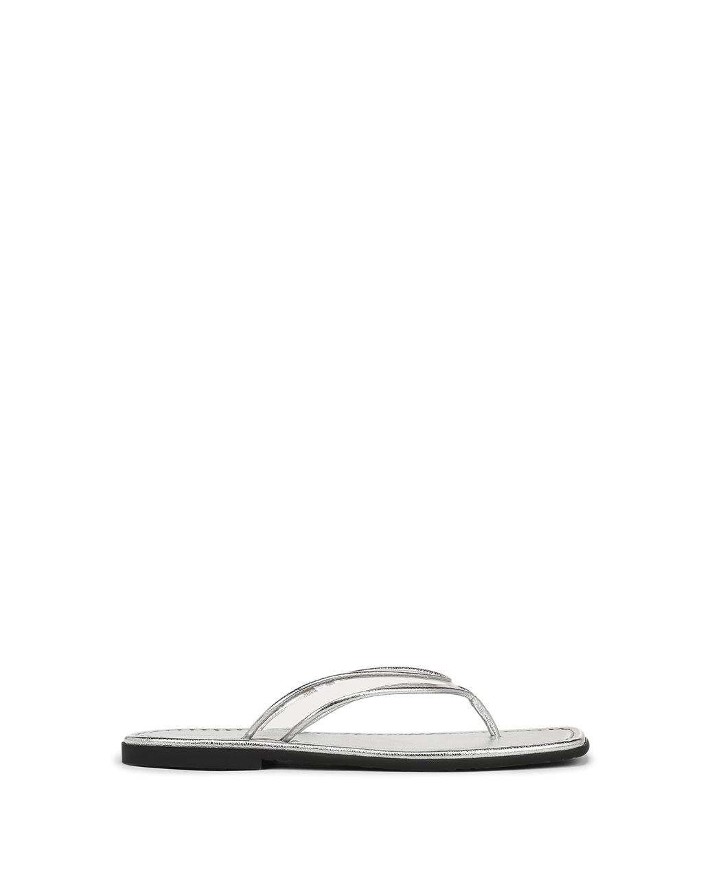 Veronica Beard Clea Jelly Flip-Flop Sandal - Silver/Clear